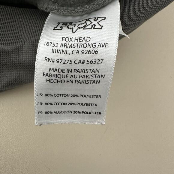 Vtg Y2K Fox Racing Hoodie Mens Medium Two Tone AOP Sleeve Hit Grunge Motocross - Picture 7 of 11